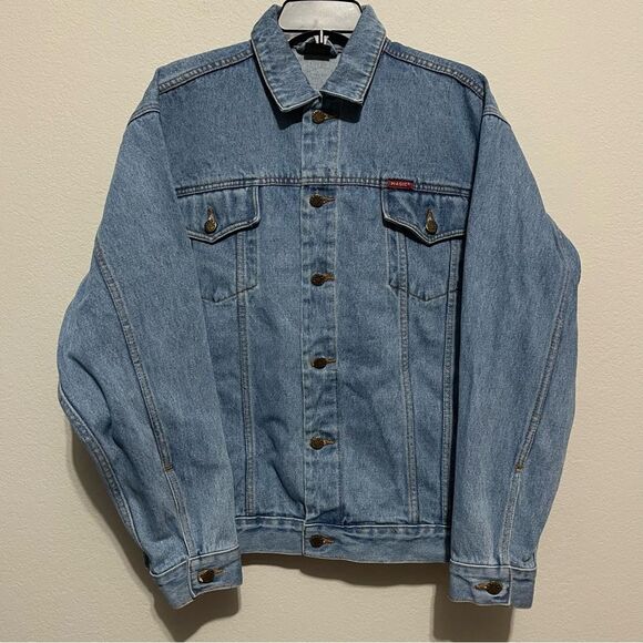 Magic Jeans Men’s Jean Denim Jacket Size Large EUC - Picture 1 of 8
